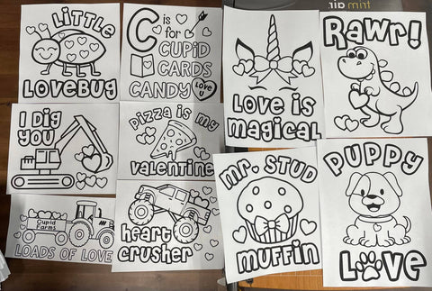 Valentines Day Coloring shirts