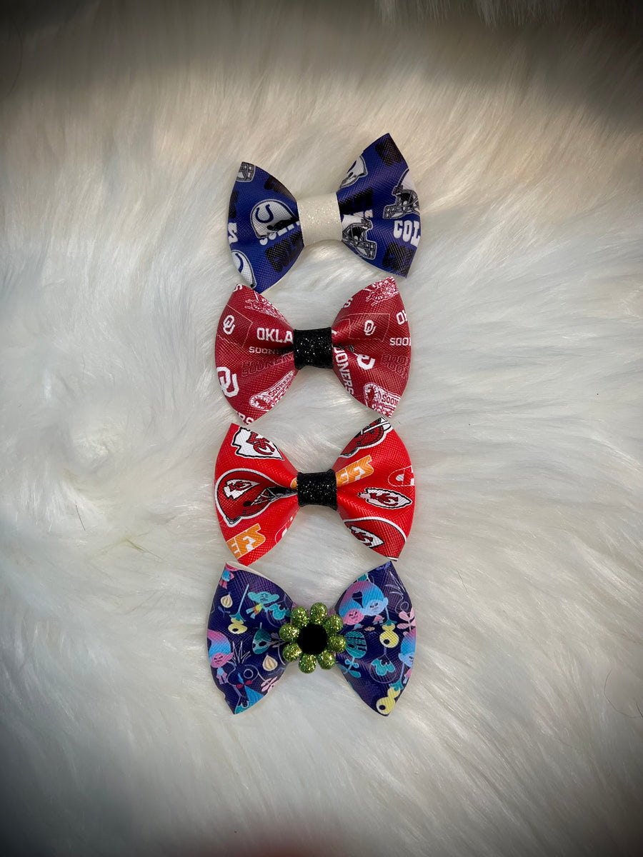 Speciality faux leather bows – M and M Crafts By Lisa